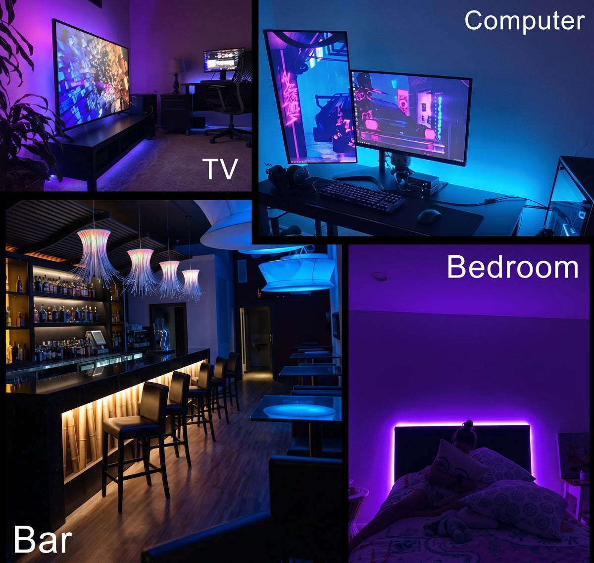 Premium Flexible RGB LED Strip | Dimmable Ambient Lighting with 24-Key Remote
