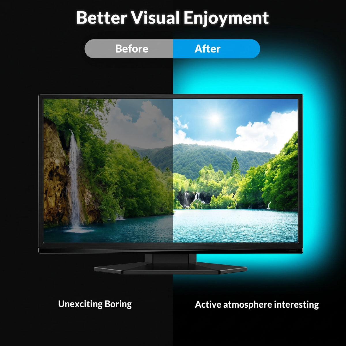 Premium Flexible RGB LED Strip | Dimmable Ambient Lighting with 24-Key Remote