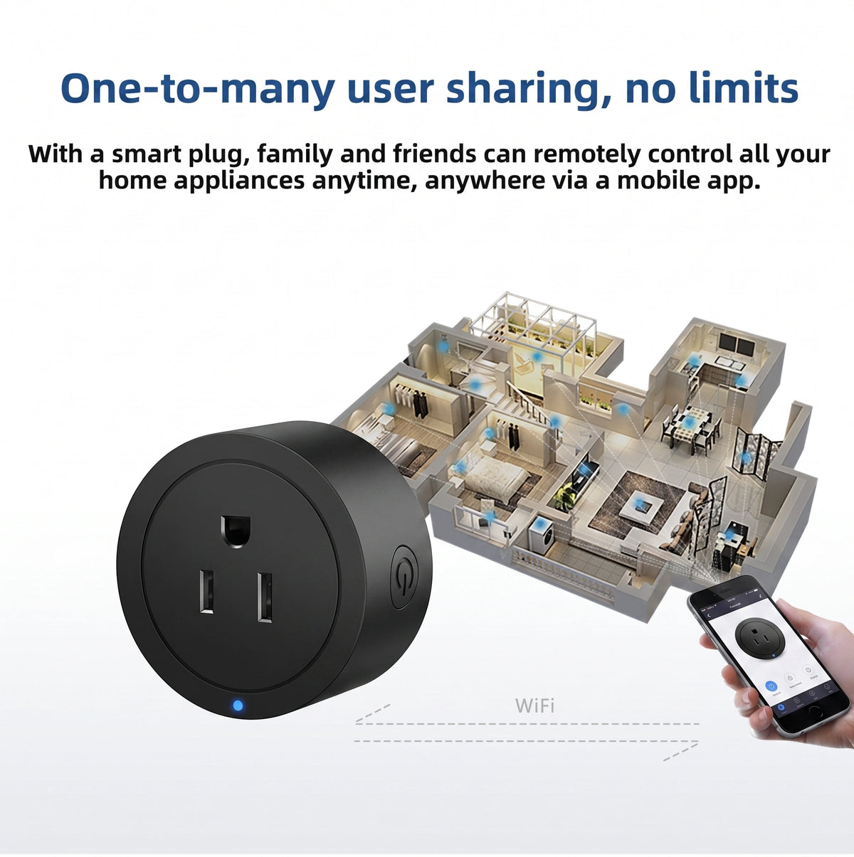 Premium Smart Home Socket | WiFi & Bluetooth Outlet with App Control