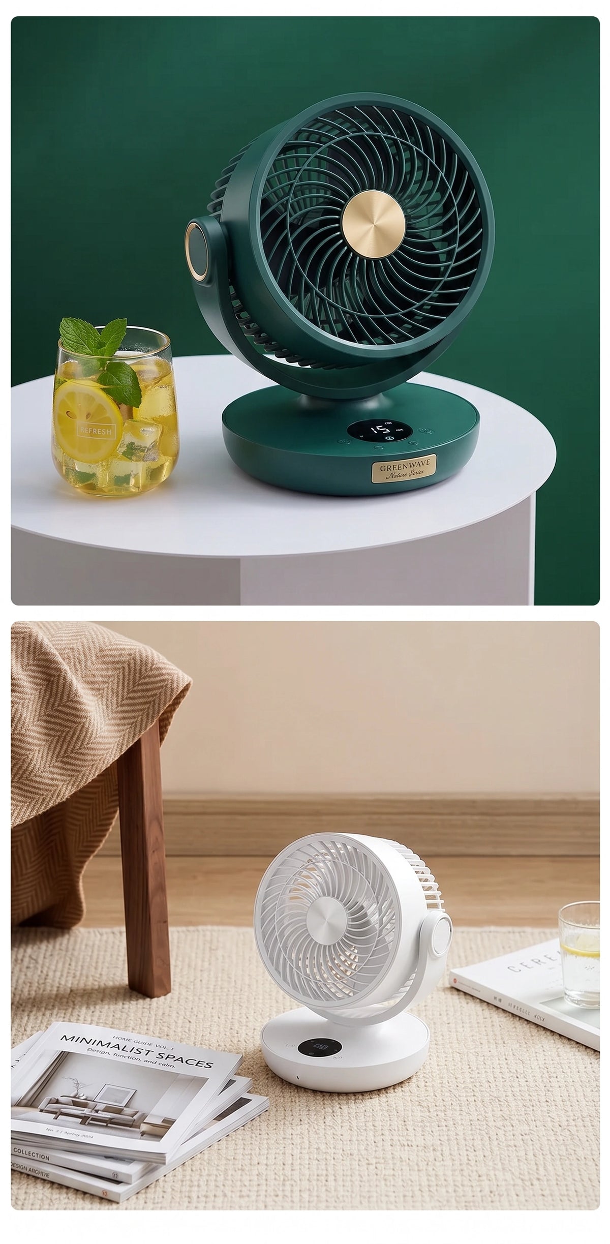 Premium Portable Air Circulator Fan | Ultra-Quiet 10000mAh Desk Fan for Bedroom & Office