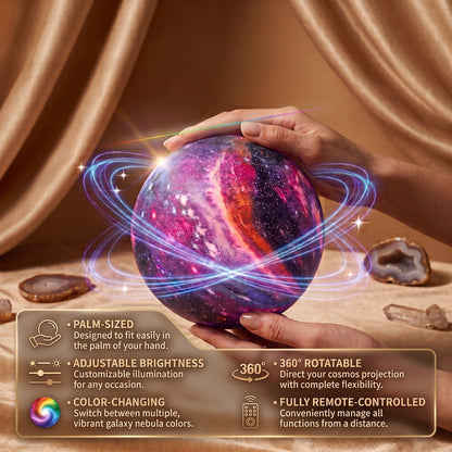 3D-Printed Galaxy Star Sphere | Eco-Friendly Smart Lamp with Remote Control