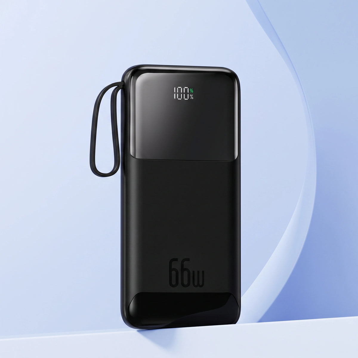 Premium 20000mAh Portable Power Bank | 66W Fast Charge & 4 Built-In Wires