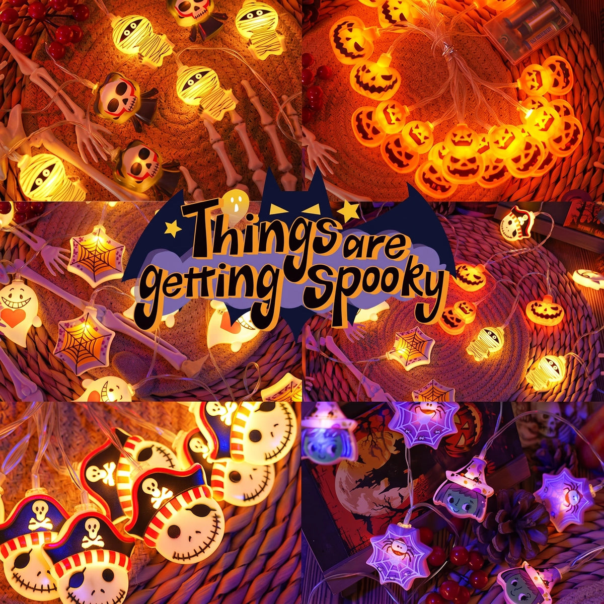 Premium Halloween LED String Lights | Cozy 3000K Warm Glow Waterproof Decor
