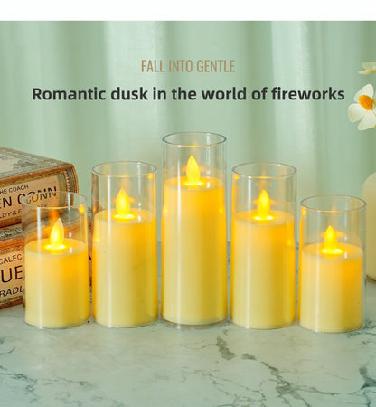Battery Operated LED Flameless Candles | Realistic Flickering Pillar Lights for Weddings & Home