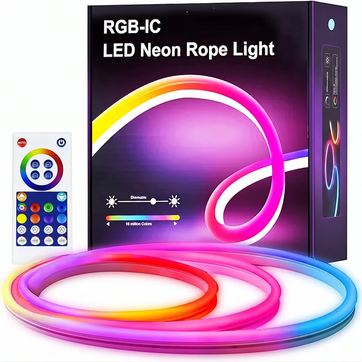 Premium Flexible RGBIC Neon Rope Light | Smart Ambient Wall Decor & Gaming Illumination