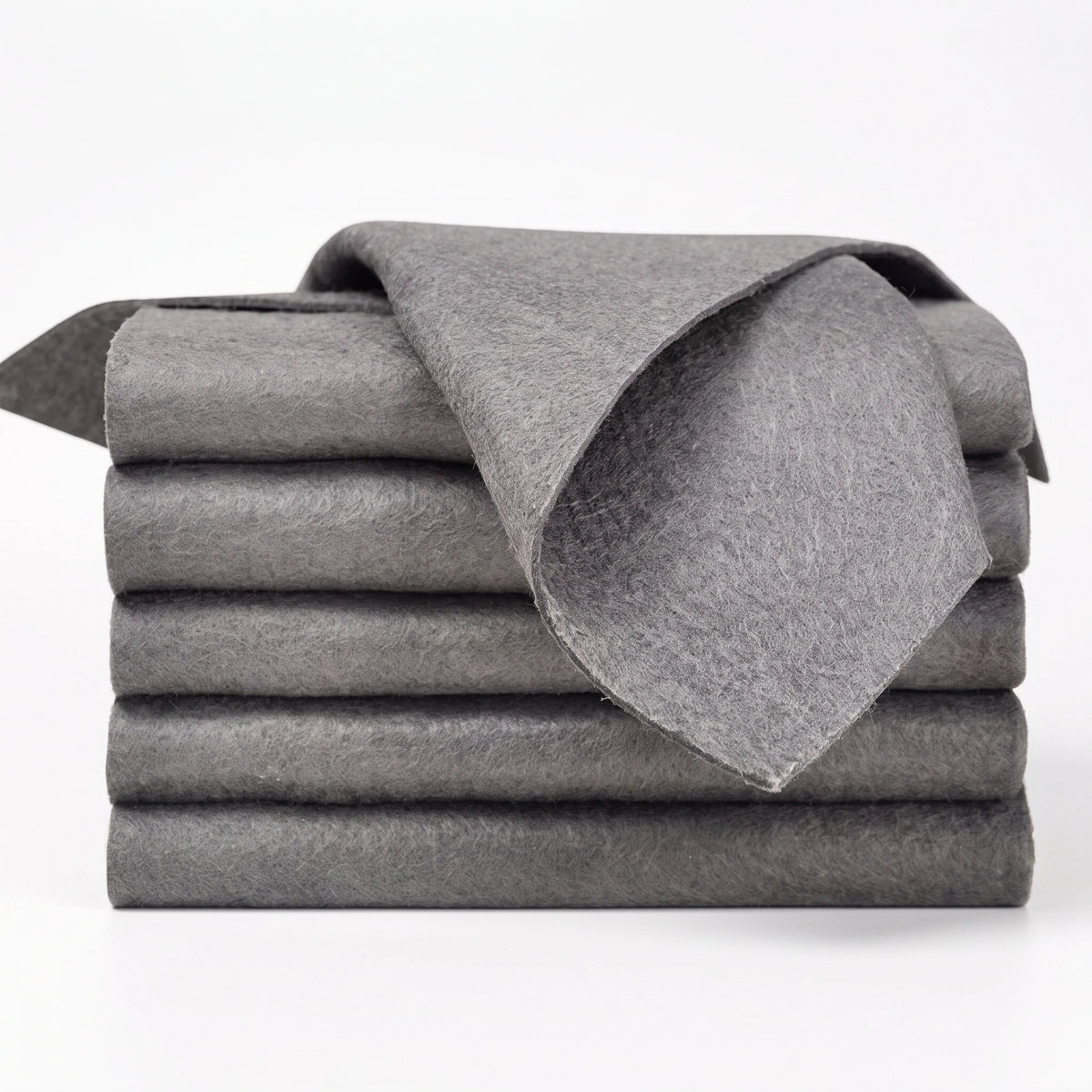 Premium Dark Gray Microfiber Cleaning Cloth | Highly Absorbent & Lint-Free for Glass and Mirrors