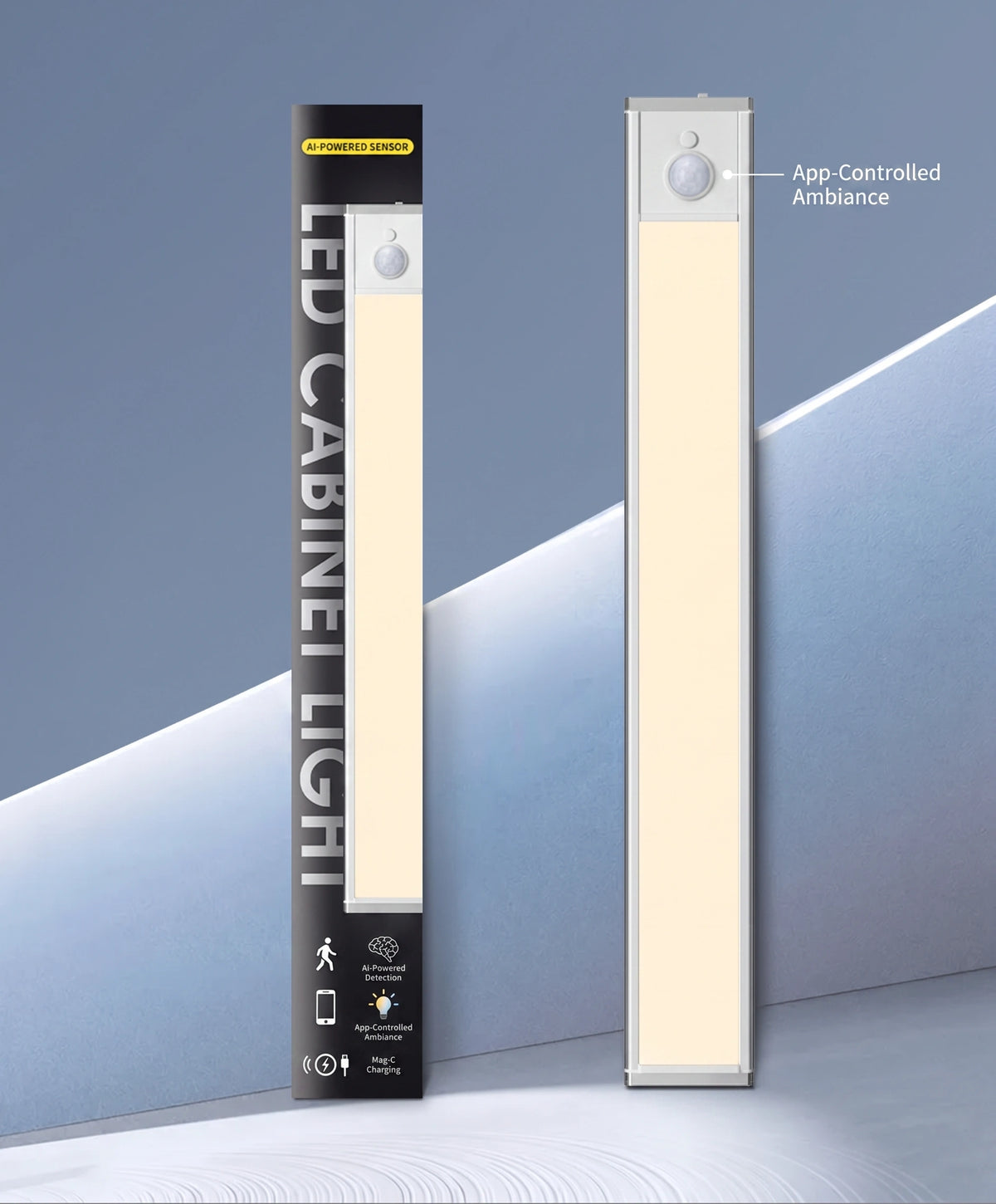 Smart Magnetic LED Cabinet Light | Wireless Motion Sensor