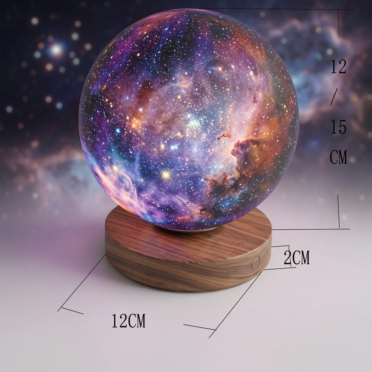 3D-Printed Galaxy Star Sphere | Eco-Friendly Smart Lamp with Remote Control