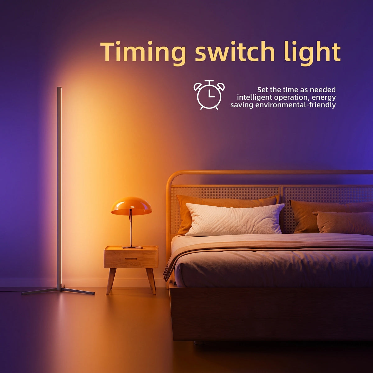 Premium RGBIC Corner Floor Lamp | Smart LED Ambient Lighting with App Control
