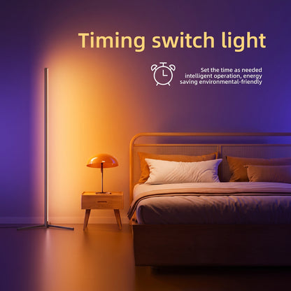 Premium RGBIC Corner Floor Lamp | Smart LED Ambient Lighting with App Control