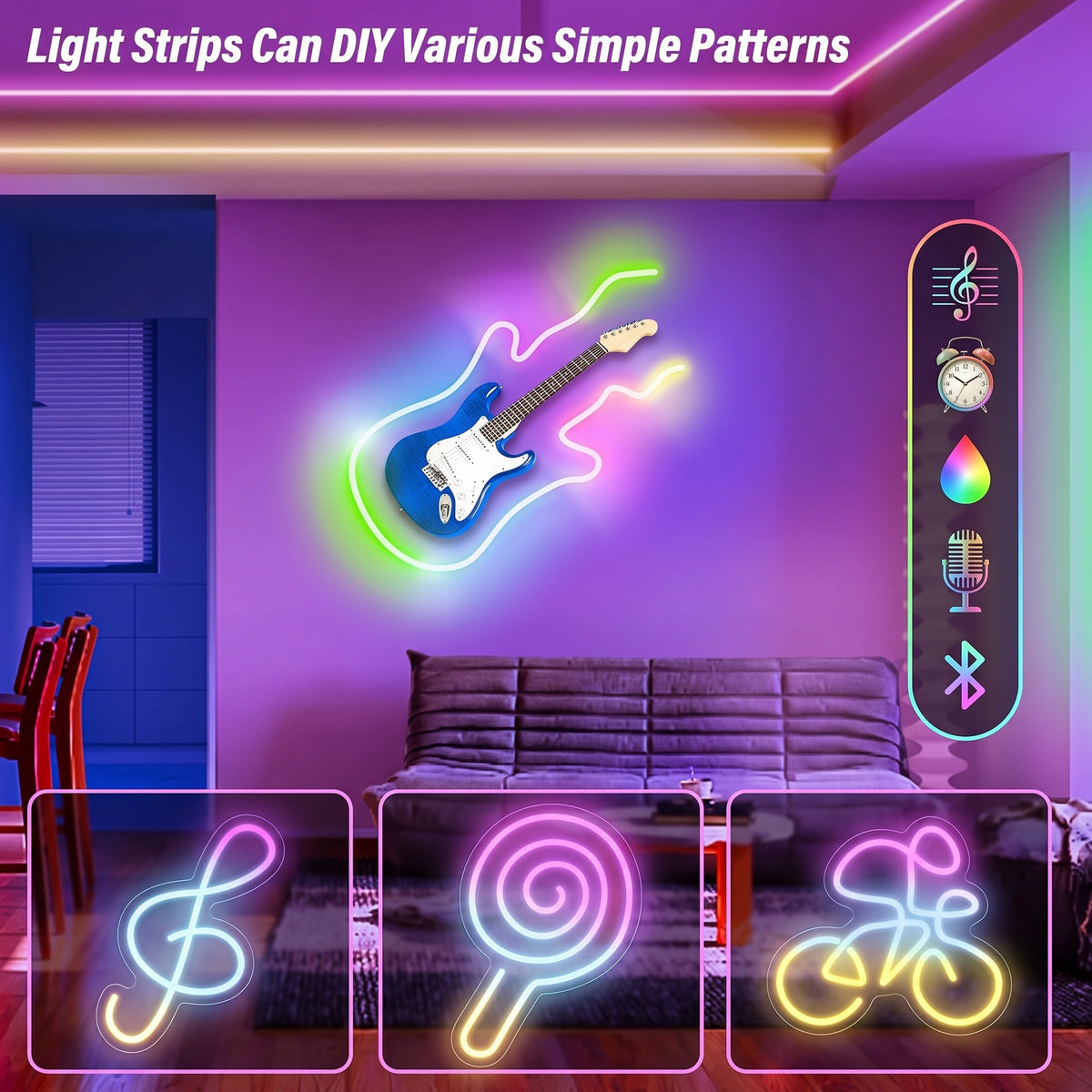 Premium Flexible RGBIC Neon Rope Light | Smart Ambient Wall Decor & Gaming Illumination