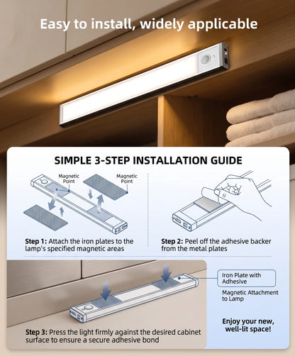 Smart Magnetic LED Cabinet Light | Wireless Motion Sensor