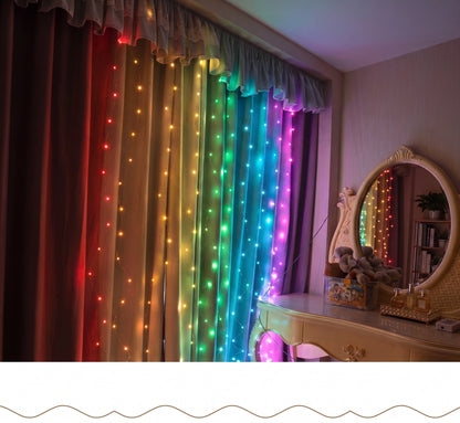 Premium LED Waterfall Curtain Lights | Waterproof Copper Wire with 8 Romantic Modes