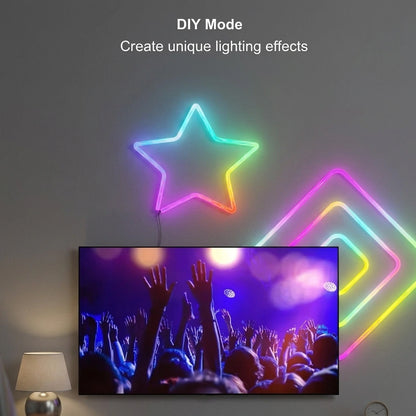 Premium Flexible RGBIC Neon Rope Light | Smart Ambient Wall Decor & Gaming Illumination