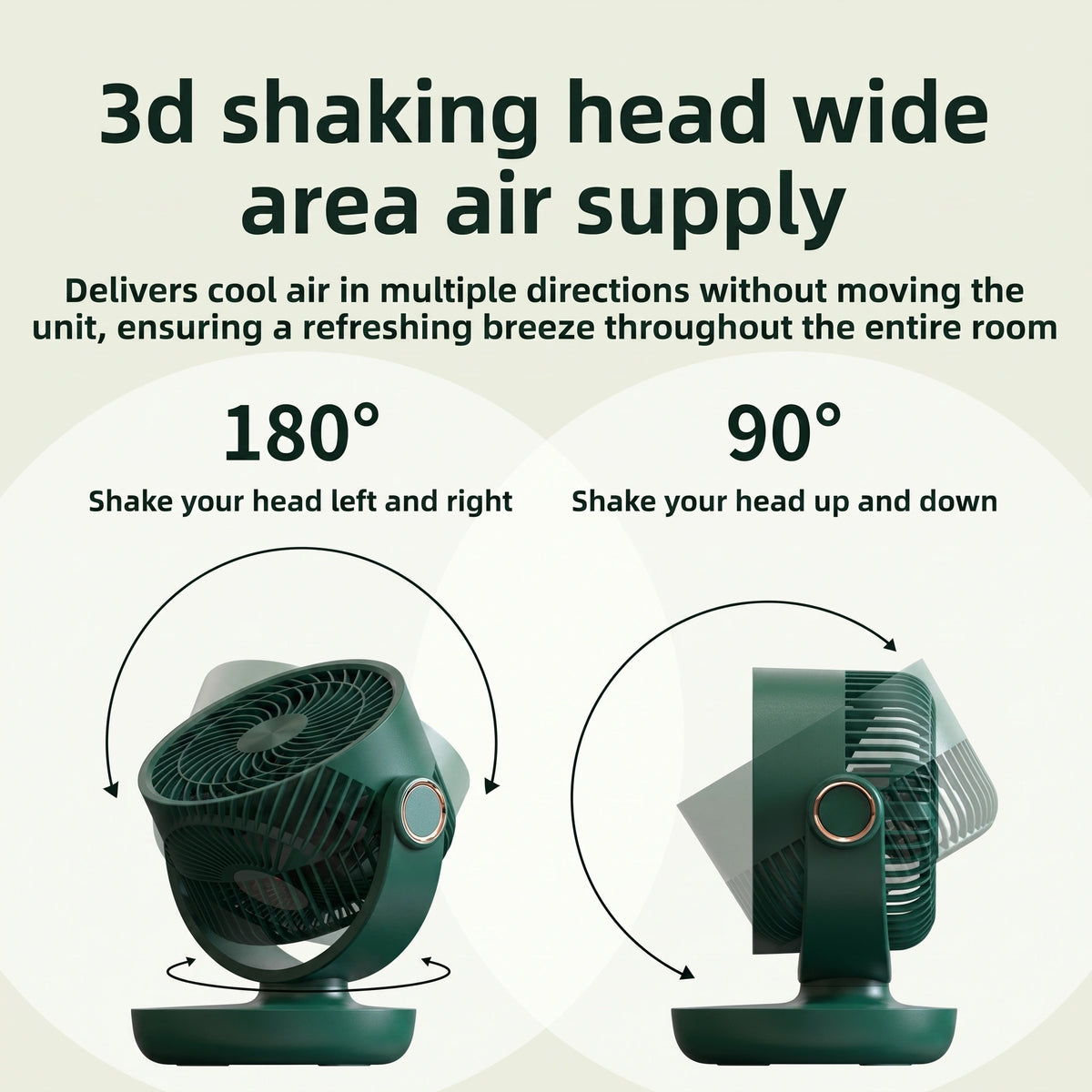 Premium Portable Air Circulator Fan | Ultra-Quiet 10000mAh Desk Fan for Bedroom & Office