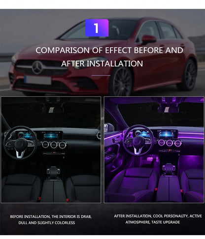Premium RGB Fiber Optic Car Interior Lights | App-Controlled Ambient Lighting