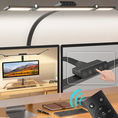Premium Ultra-Wide Architect Desk Lamp | Dimmable Dual Head Monitor Light