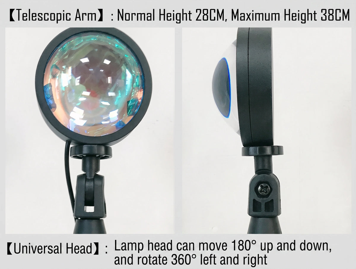 Premium RGB Sunset Projection Lamp | 16-Color Cinematic Halo Light with Remote