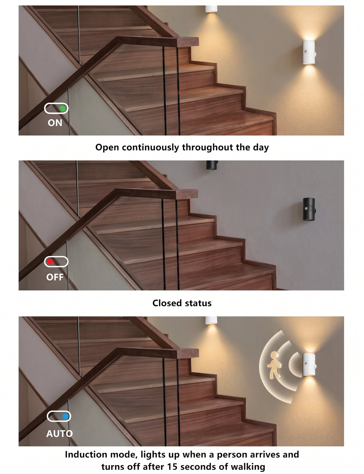 Rechargeable Motion Sensor Wall Light | 360° Rotating Magnetic Sconce