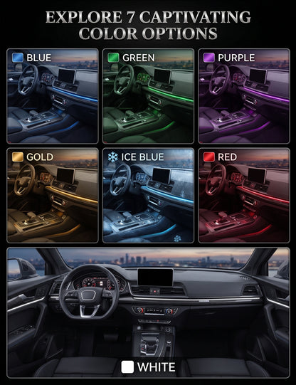 Premium RGB Fiber Optic Car Interior Lights | App-Controlled Ambient Lighting