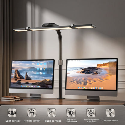 Premium Ultra-Wide Architect Desk Lamp | Dimmable Dual Head Monitor Light