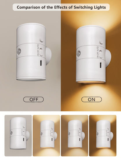 Rechargeable Motion Sensor Wall Light | 360° Rotating Magnetic Sconce
