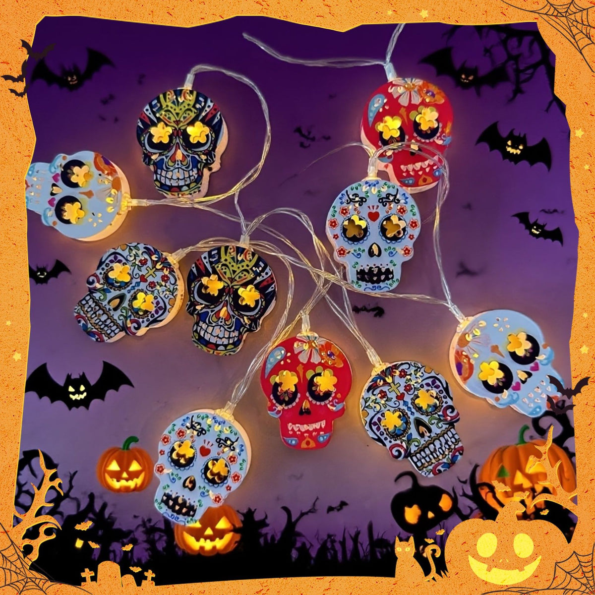 Premium Halloween LED String Lights | Cozy 3000K Warm Glow Waterproof Decor