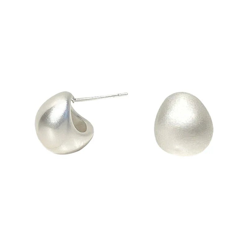 European & American Minimalist Matte Brushed Metal Drop Earrings - DROVA