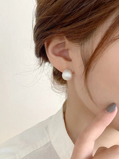 European & American Minimalist Matte Brushed Metal Drop Earrings - DROVA