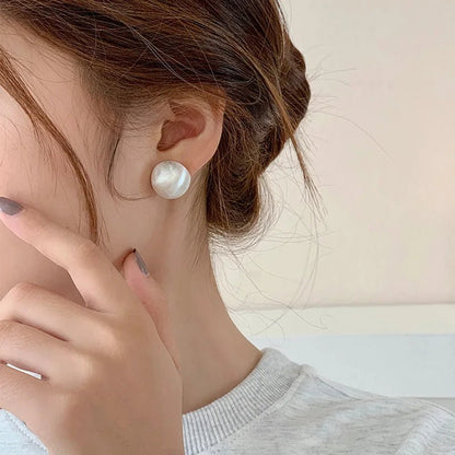Luxurious Simple Brushed Frosted Metal Semicircle Earrings - DROVA