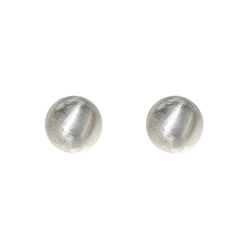 Luxurious Simple Brushed Frosted Metal Semicircle Earrings - DROVA