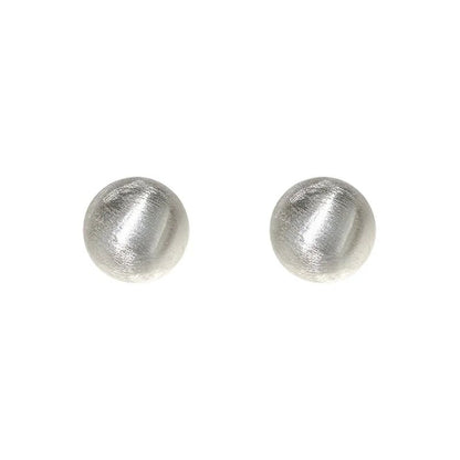 Luxurious Simple Brushed Frosted Metal Semicircle Earrings - DROVA