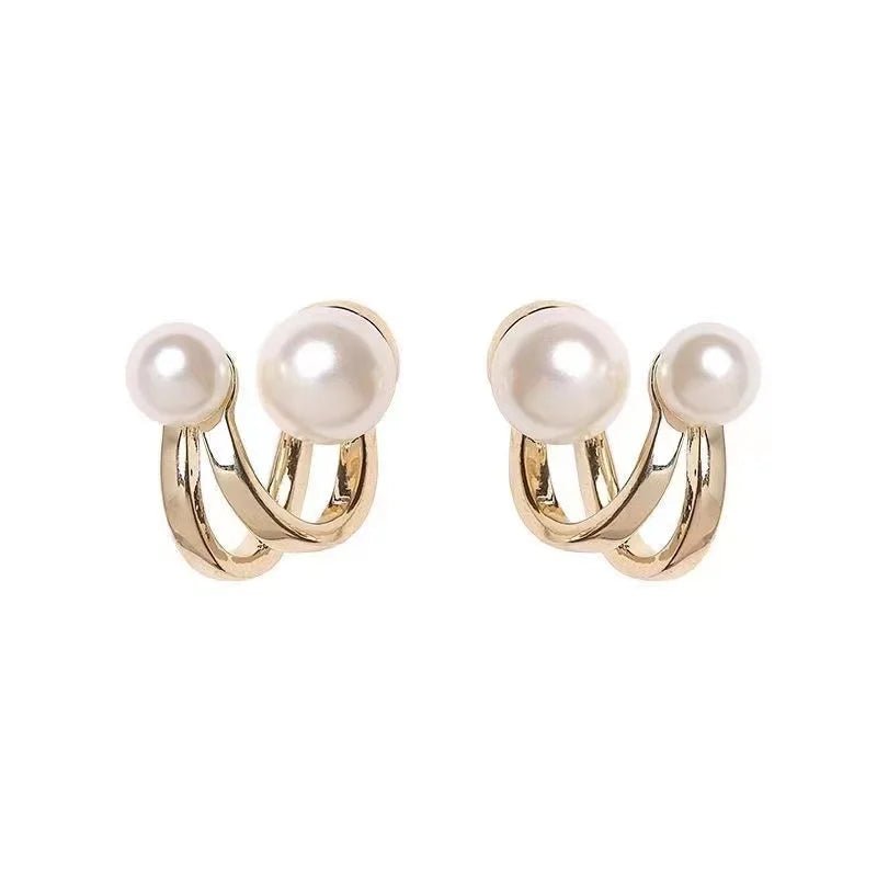 Retro Luxury Pearl Stud Earrings - DROVA